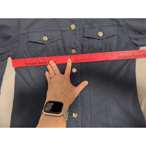 VOTRE NOM... COLLECTION RETRO BLUE CHIC JEAN JACKET COTTON STRETCH SIZE 6 - Picture 12 of 12